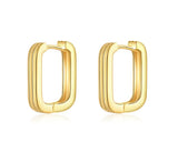 Squared Ridge Mini Hoops