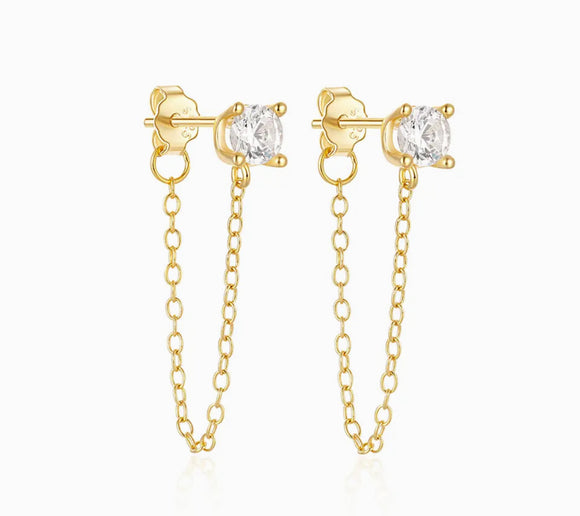 Chain & Diamante Studs