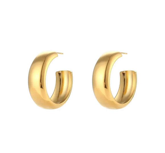 Chunky Gold Statement Hoops