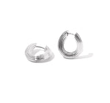 Curvy Ribbed Hoops