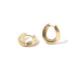 Curvy Ribbed Hoops