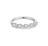 Pear Diamante Half Eternity Ring
