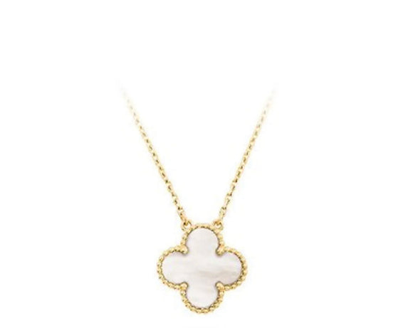 Gold & Opal Clover Necklace