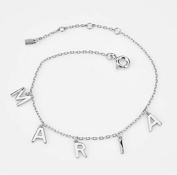 Personalised Plain Charm Bracelet (Not guaranteed for Xmas delivery)
