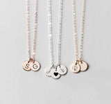Custom Made Initial Disc Necklace